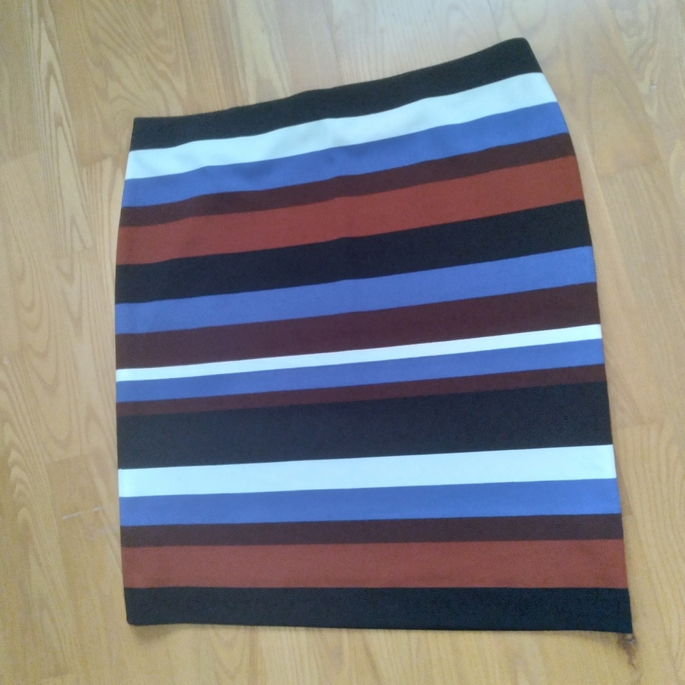 Nine West Striped Multicolor‎ Skirt Office Career Wear Academia Size 14